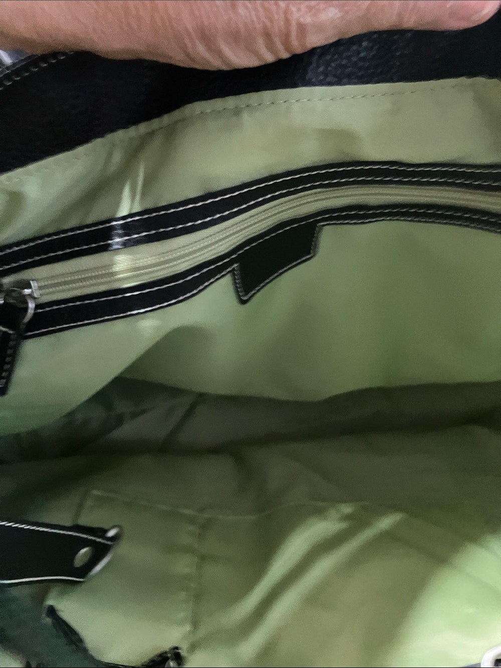 No Brand Large Black Satchel – Black Faux Leather - Picture 4 of 14